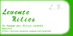 levente milics business card